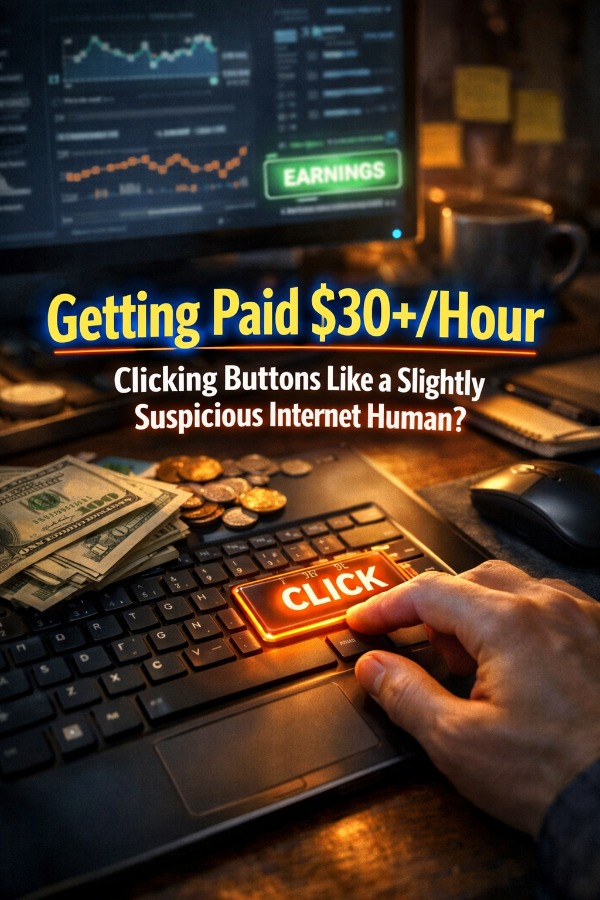 Getting Paid +/Hour Clicking Buttons Like a Slightly Suspicious Internet Human?