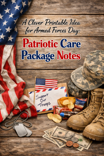 A Clever Printable Idea for Armed Forces Day: Patriotic Care Package Notes
