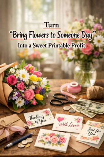 Turn “Bring Flowers to Someone Day” Into a Sweet Printable Profit