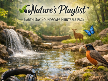 🌿🎧 “Nature’s Playlist” — Earth Day Soundscape Printable Pack