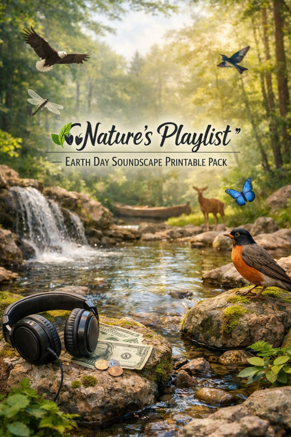 🌿🎧 “Nature’s Playlist” — Earth Day Soundscape Printable Pack
