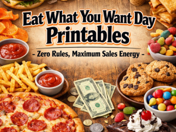 Eat What You Want Day Printables – Zero Rules, Maximum Sales Energy
