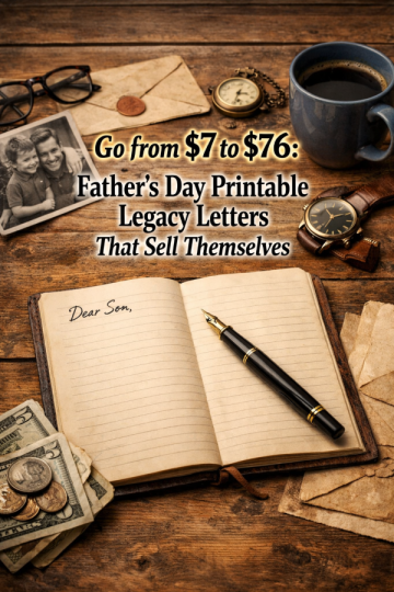 Go from  to : Father’s Day Printable Legacy Letters That Sell Themselves