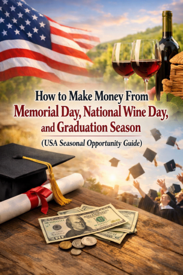 How to Make Money From Memorial Day, National Wine Day, and Graduation Season (USA Seasonal Opportunity Guide)