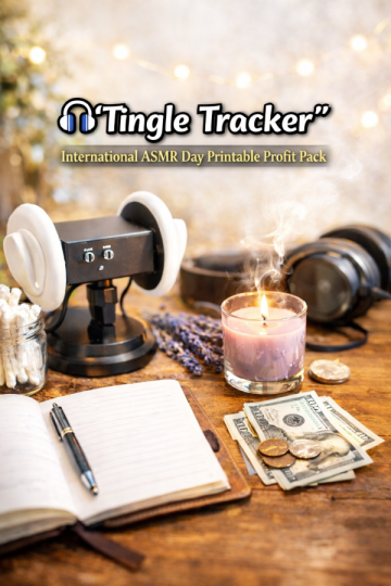 🎧 “Tingle Tracker” — International ASMR Day Printable Profit Pack