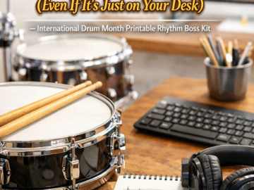🥁 “Drumroll, Please… (Even If It’s Just on Your Desk)” — International Drum Month Printable Rhythm Boss Kit