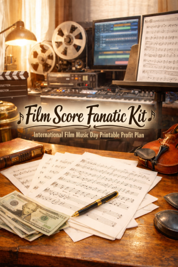 🎼 “Film Score Fanatic Kit” — International Film Music Day Printable Profit Plan