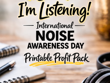 🔇 “Shhh… I’m Listening!” — International Noise Awareness Day Printable Profit Pack