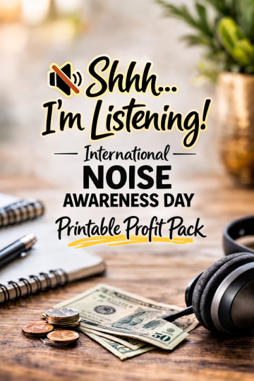 🔇 “Shhh… I’m Listening!” — International Noise Awareness Day Printable Profit Pack