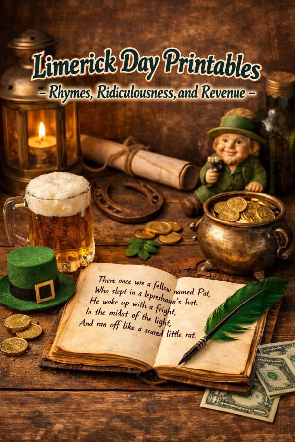 Limerick Day Printables – Rhymes, Ridiculousness, and Revenue