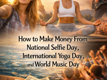 How to Make Money From National Selfie Day, International Yoga Day, and World Music Day