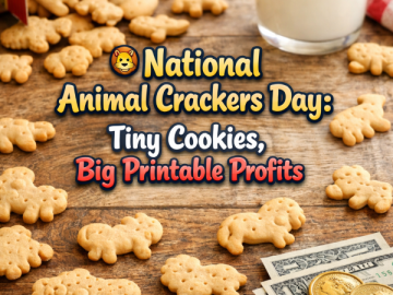 🦁 National Animal Crackers Day: Tiny Cookies, Big Printable Profits