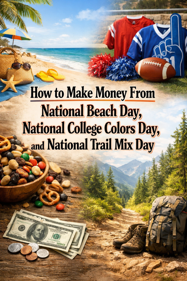 How to Make Money From National Beach Day, National College Colors Day, and National Trail Mix Day