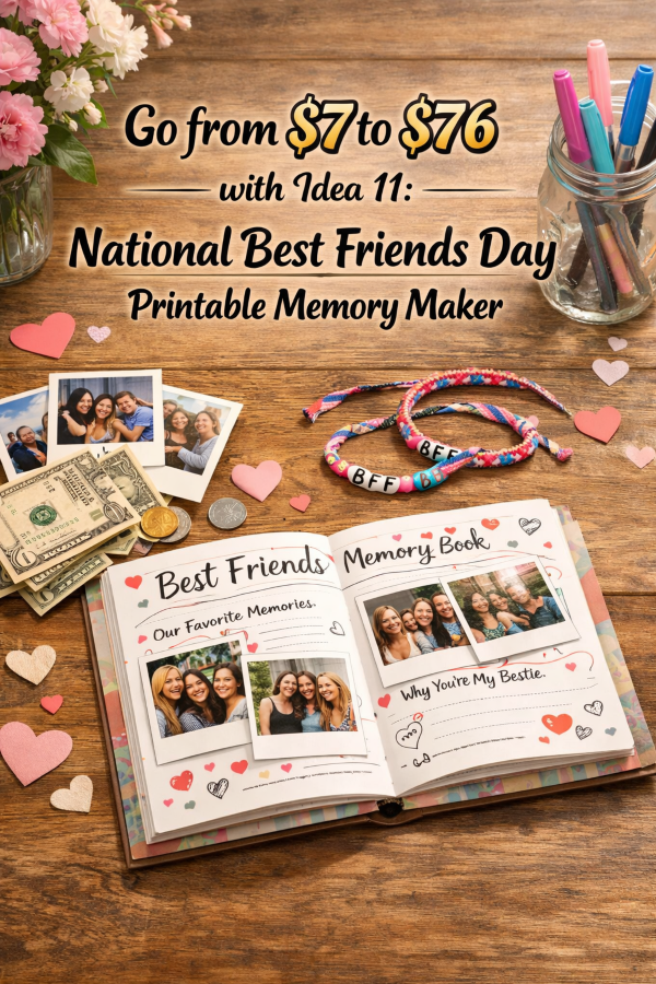 Go from  to  with Idea 11: National Best Friends Day Printable Memory Maker