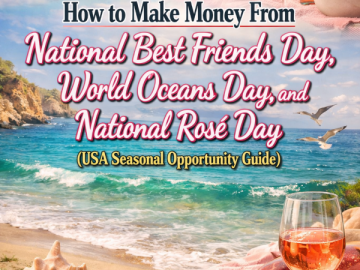 How to Make Money From National Best Friends Day, World Oceans Day, and National Rosé Day (USA Seasonal Opportunity Guide)