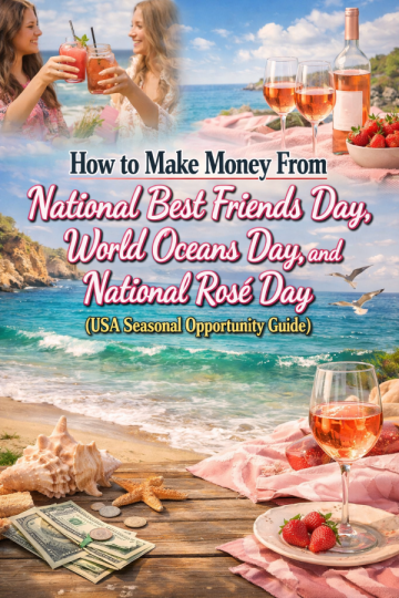 How to Make Money From National Best Friends Day, World Oceans Day, and National Rosé Day (USA Seasonal Opportunity Guide)