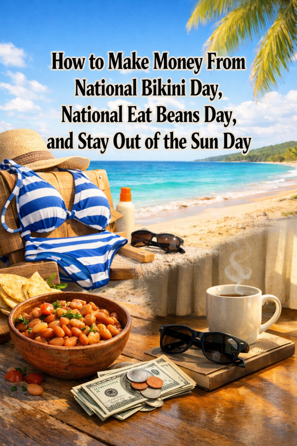 How to Make Money From National Bikini Day, National Eat Beans Day, and Stay Out of the Sun Day