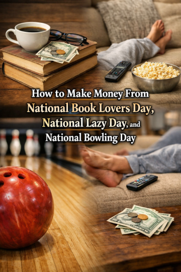 How to Make Money From National Book Lovers Day, National Lazy Day, and National Bowling Day