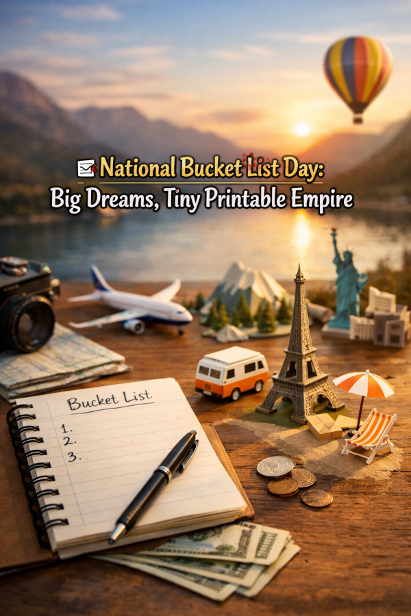 📝 National Bucket List Day: Big Dreams, Tiny Printable Empire