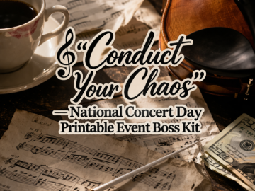 🎼 “Conduct Your Chaos” — National Concert Day Printable Event Boss Kit