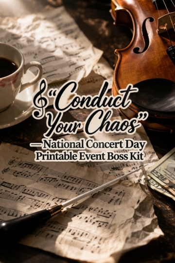 🎼 “Conduct Your Chaos” — National Concert Day Printable Event Boss Kit