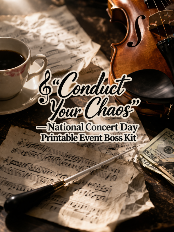 🎼 “Conduct Your Chaos” — National Concert Day Printable Event Boss Kit