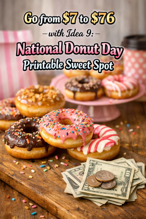 Go from  to  with Idea 9: National Donut Day Printable Sweet Spot