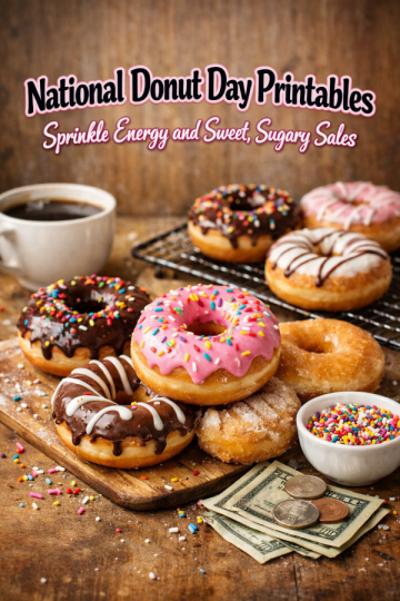 National Donut Day Printables – Sprinkle Energy and Sweet, Sugary Sales