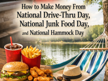 How to Make Money From National Drive-Thru Day, National Junk Food Day, and National Hammock Day