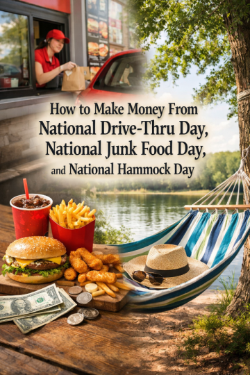 How to Make Money From National Drive-Thru Day, National Junk Food Day, and National Hammock Day