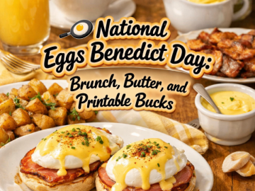 🍳 National Eggs Benedict Day: Brunch, Butter, and Printable Bucks