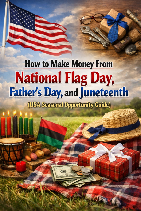 How to Make Money From National Flag Day, Father’s Day, and Juneteenth (USA Seasonal Opportunity Guide)