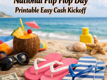 Go from  to  with Idea 7: National Flip Flop Day Printable Easy Cash Kickoff