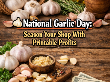 🧄 National Garlic Day: Season Your Shop With Printable Profits