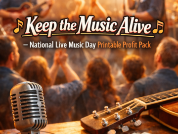 🎶 “Keep the Music Alive” — National Live Music Day Printable Profit Pack