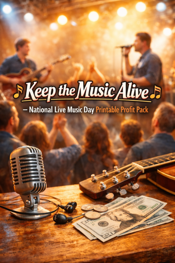 🎶 “Keep the Music Alive” — National Live Music Day Printable Profit Pack