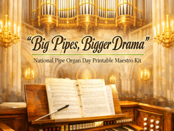 🎹 “Big Pipes, Bigger Drama” — National Pipe Organ Day Printable Maestro Kit