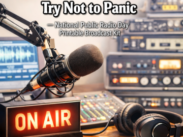 📻 “You’re On Air… Try Not to Panic” — National Public Radio Day Printable Broadcast Kit
