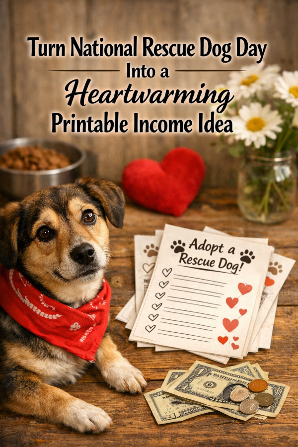 Turn National Rescue Dog Day Into a Heartwarming Printable Income Idea