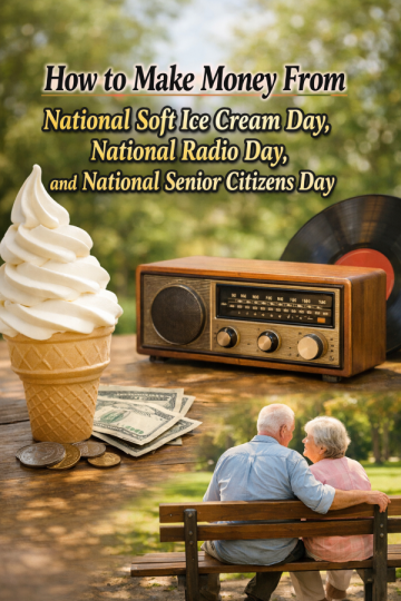 How to Make Money From National Soft Ice Cream Day, National Radio Day, and National Senior Citizens Day