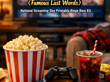 📺 “Just One More Episode (Famous Last Words)” – National Streaming Day Printable Binge Boss Kit