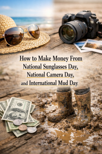 How to Make Money From National Sunglasses Day, National Camera Day, and International Mud Day
