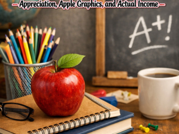 National Teacher Day Printables – Appreciation, Apple Graphics, and Actual Income