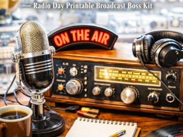 📻 “Testing… Testing… Is This Thing On?” — Radio Day Printable Broadcast Boss Kit
