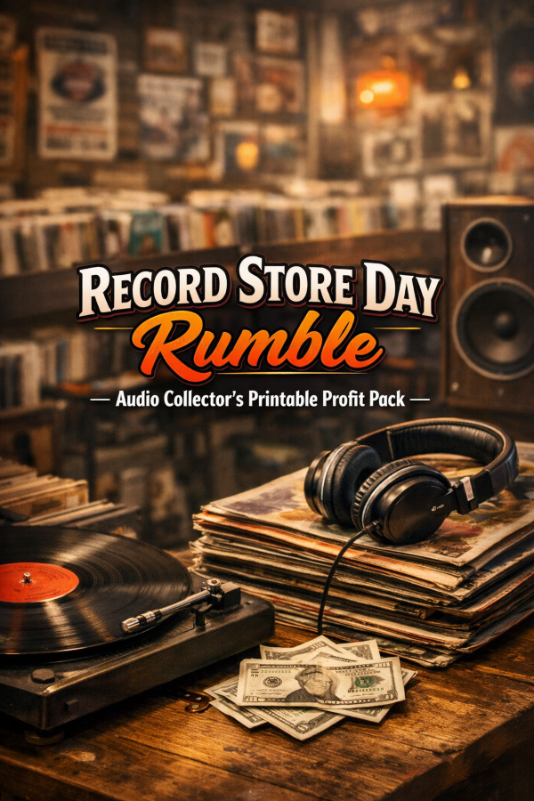 🔊 “Record Store Day Rumble” — Audio Collector’s Printable Profit Pack