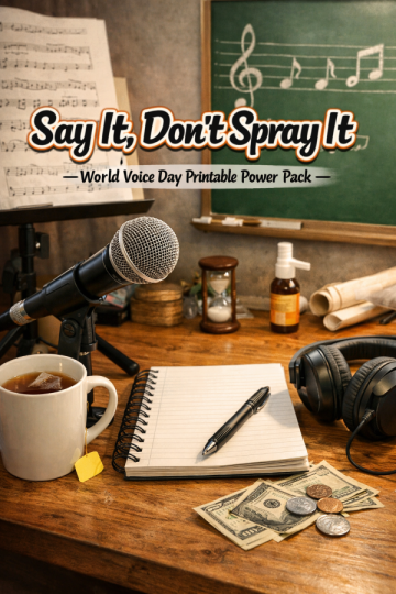 🎤 “Say It, Don’t Spray It” – World Voice Day Printable Power Pack