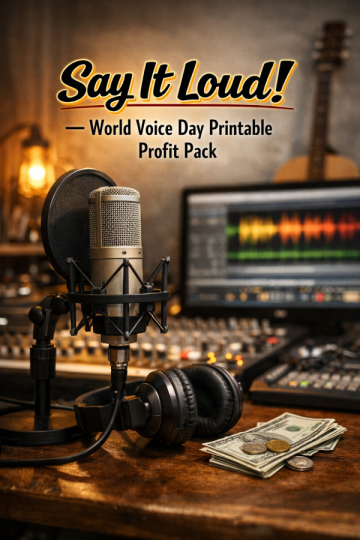 🎤 “Say It Loud!” — World Voice Day Printable Profit Pack