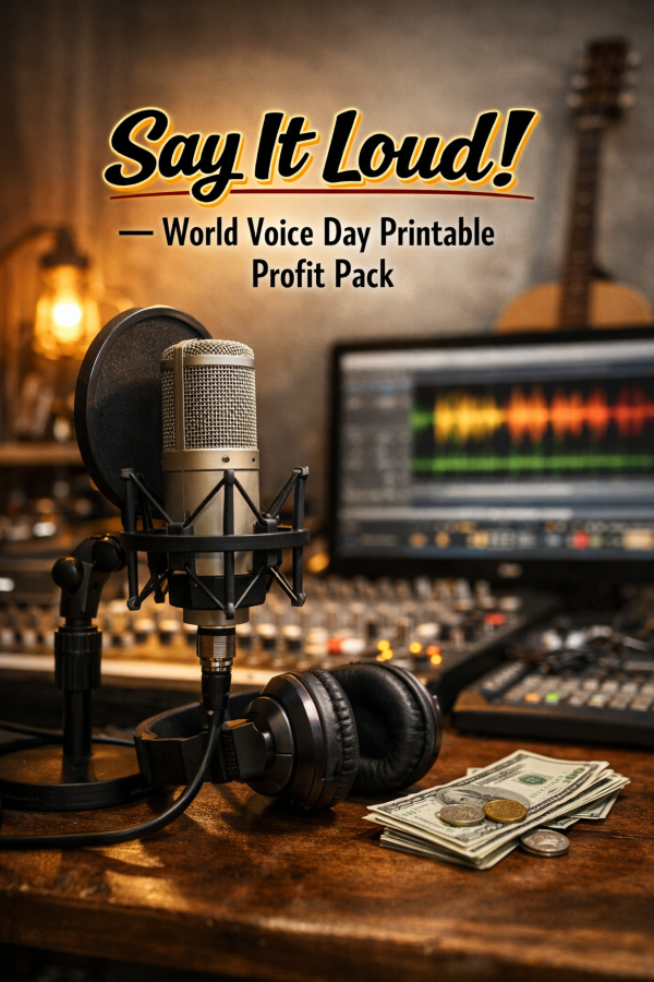 🎤 “Say It Loud!” — World Voice Day Printable Profit Pack
