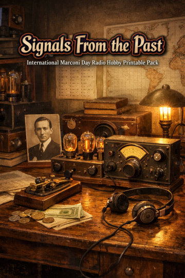 📻 “Signals From the Past” — International Marconi Day Radio Hobby Printable Pack