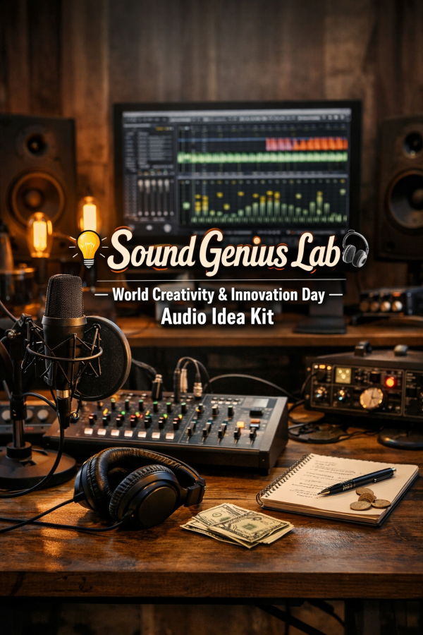 💡🎧 “Sound Genius Lab” — World Creativity & Innovation Day Audio Idea Kit